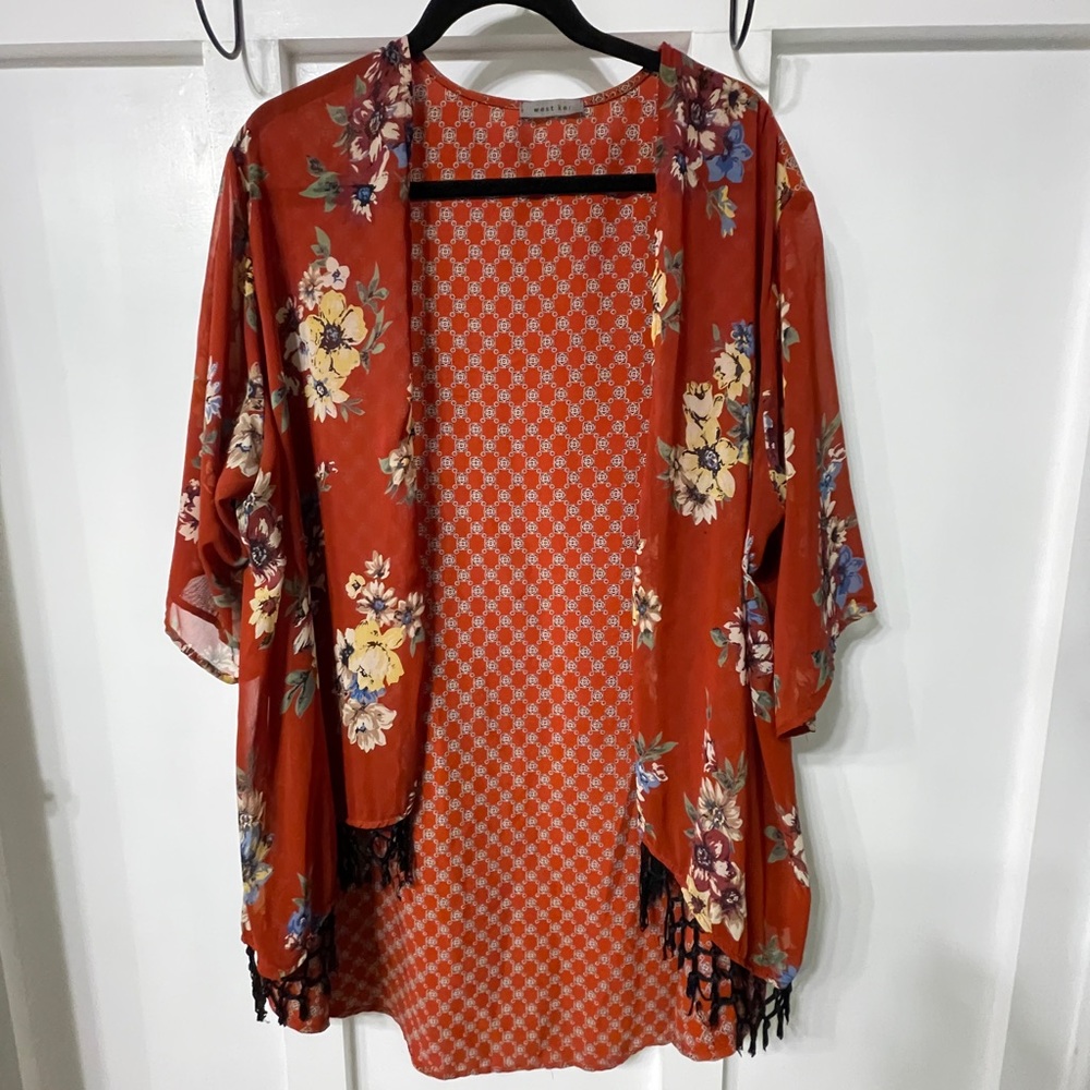 🔴 Women’s West Kei from Nordstrom Kimono Top SZ M
